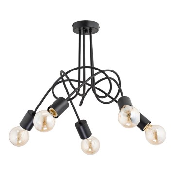 Plafonski luster TANGO 5xE27/60W/230V crni