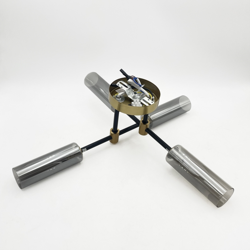 Plafonski luster TESSA 4xG9/5W/230V mesing/dimljeno crna
