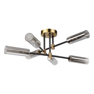 Plafonski luster TESSA 6xG9/5W/230V mesing/dimljeno-crna