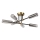 Plafonski luster TESSA 6xG9/5W/230V mesing/dimljeno-crna