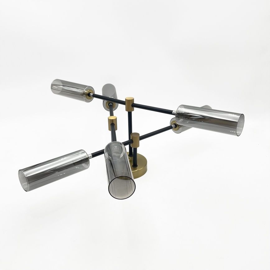 Plafonski luster TESSA 6xG9/5W/230V mesing/dimljeno-crna