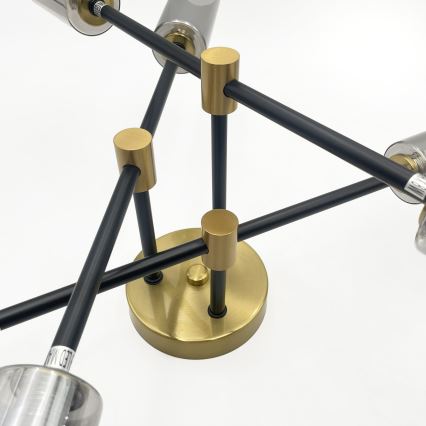 Plafonski luster TESSA 6xG9/5W/230V mesing/dimljeno-crna