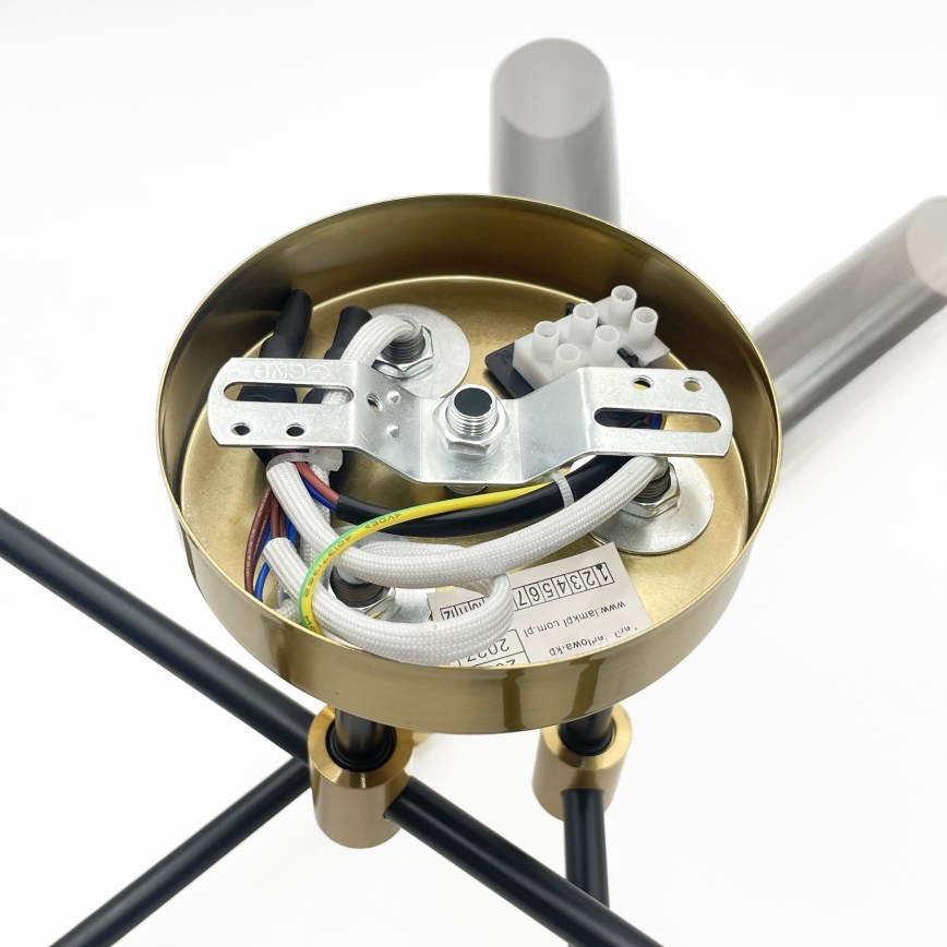 Plafonski luster TESSA 6xG9/5W/230V mesing/dimljeno-crna