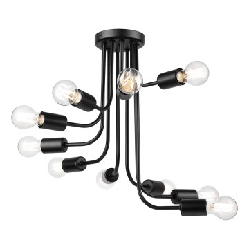 Plafonski luster TRINITY 10xE27/15W/230V, crne boje