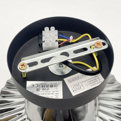 Plafonski luster TRISH 1xE27/15W/230V crna/zadimljena crna
