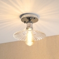 Plafonski luster TRISH 1xE27/15W/230V sjajni hrom/prozirno staklo