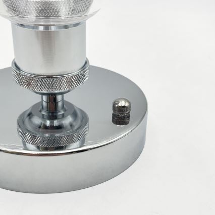 Plafonski luster TRISH 1xE27/15W/230V sjajni hrom/prozirno staklo
