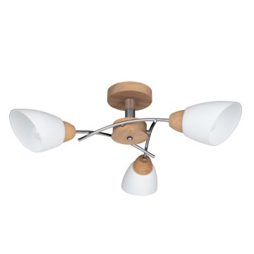 Plafonski luster VILETTA 3xE27/60W/230V hrast