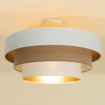 Plafonski luster WENTA 1xE27/60W/230V prečnik 50 cm bela/braon
