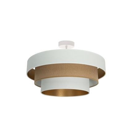 Plafonski luster WENTA 1xE27/60W/230V prečnik 50 cm bela/braon