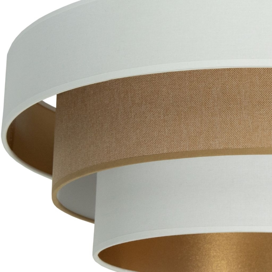 Plafonski luster WENTA 1xE27/60W/230V prečnik 50 cm bela/braon