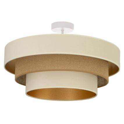 Plafonski luster WENTA 1xE27/60W/230V, prečnik 50 cm, bež/juta