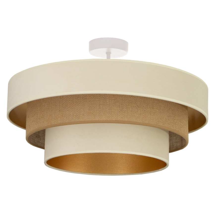 Plafonski luster WENTA 1xE27/60W/230V, prečnik 50 cm, bež/juta