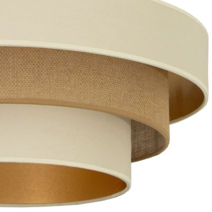 Plafonski luster WENTA 1xE27/60W/230V, prečnik 50 cm, bež/juta