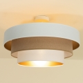 Plafonski luster WENTA 1xE27/60W/230V prečnik 50 cm bež/juta