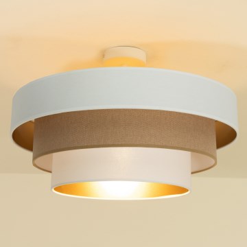 Plafonski luster WENTA 1xE27/60W/230V prečnik 50 cm bež/juta