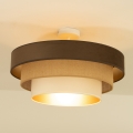 Plafonski luster WENTA 1xE27/60W/230V prečnik 50 cm braon/juta/bež