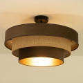 Plafonski luster WENTA 1xE27/60W/230V prečnik 50 cm braon/juta
