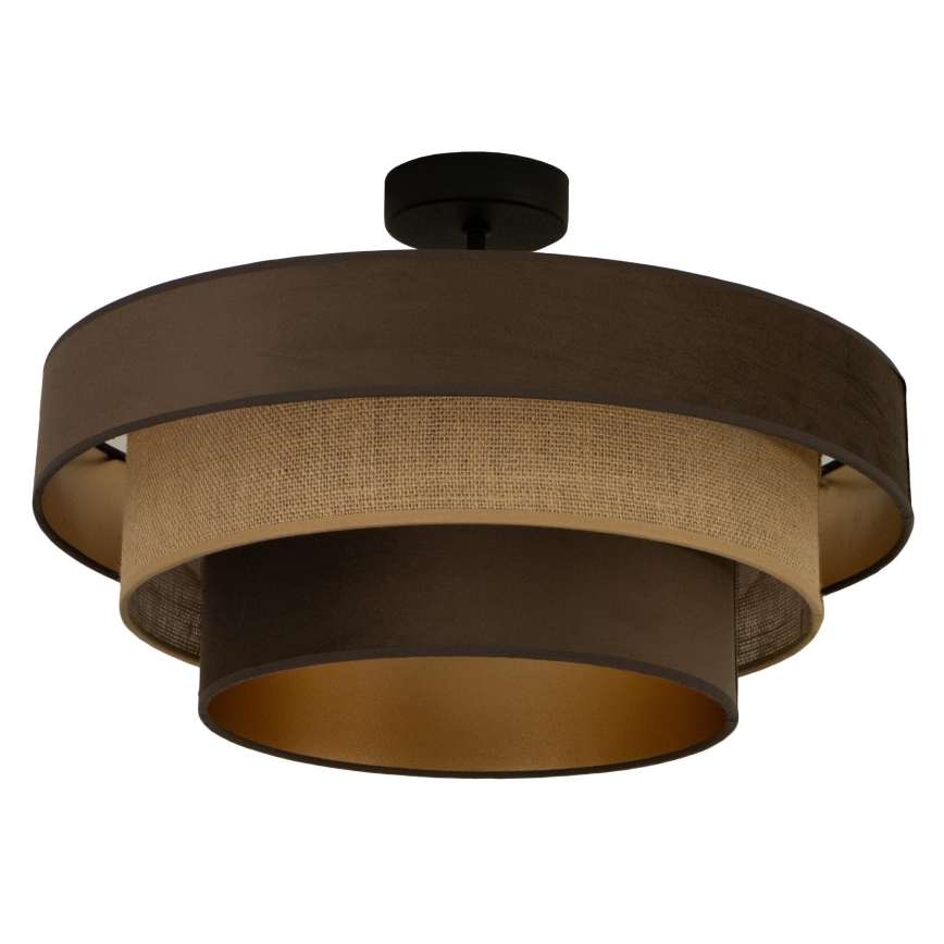 Plafonski luster WENTA 1xE27/60W/230V prečnik 50 cm braon/juta