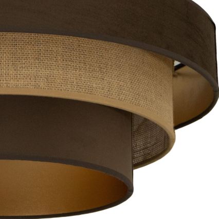 Plafonski luster WENTA 1xE27/60W/230V prečnik 50 cm braon/juta