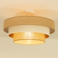Plafonski luster WENTA 1xE27/60W/230V, prečnik 50 cm, juta/bež
