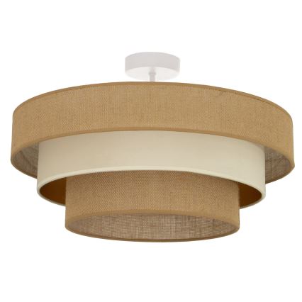 Plafonski luster WENTA 1xE27/60W/230V, prečnik 50 cm, juta/bež