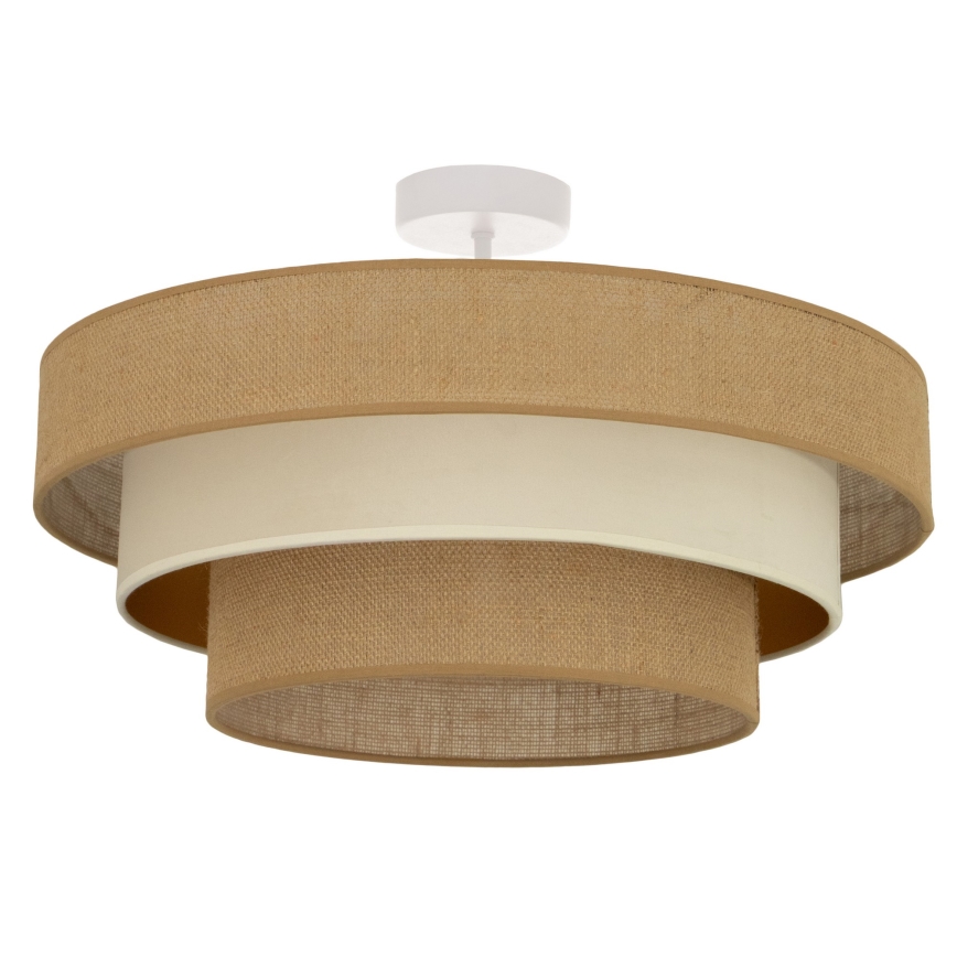Plafonski luster WENTA 1xE27/60W/230V, prečnik 50 cm, juta/bež