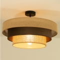 Plafonski luster WENTA 1xE27/60W/230V prečnik 50 cm juta/braon