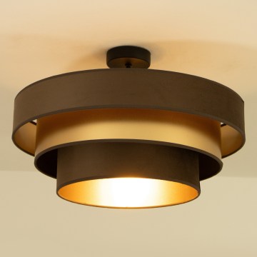 Plafonski luster WENTA 1xE27/60W/230V Ø 50 cm braon/zlatna