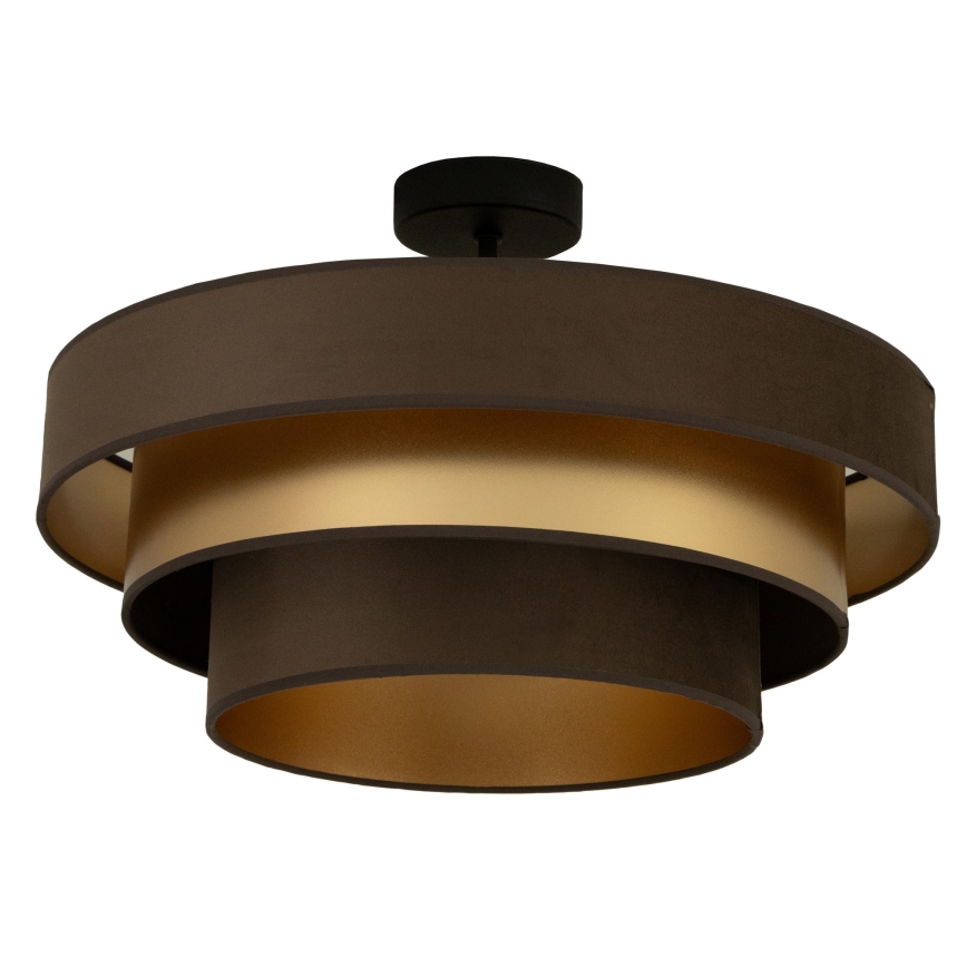 Plafonski luster WENTA 1xE27/60W/230V Ø 50 cm braon/zlatna
