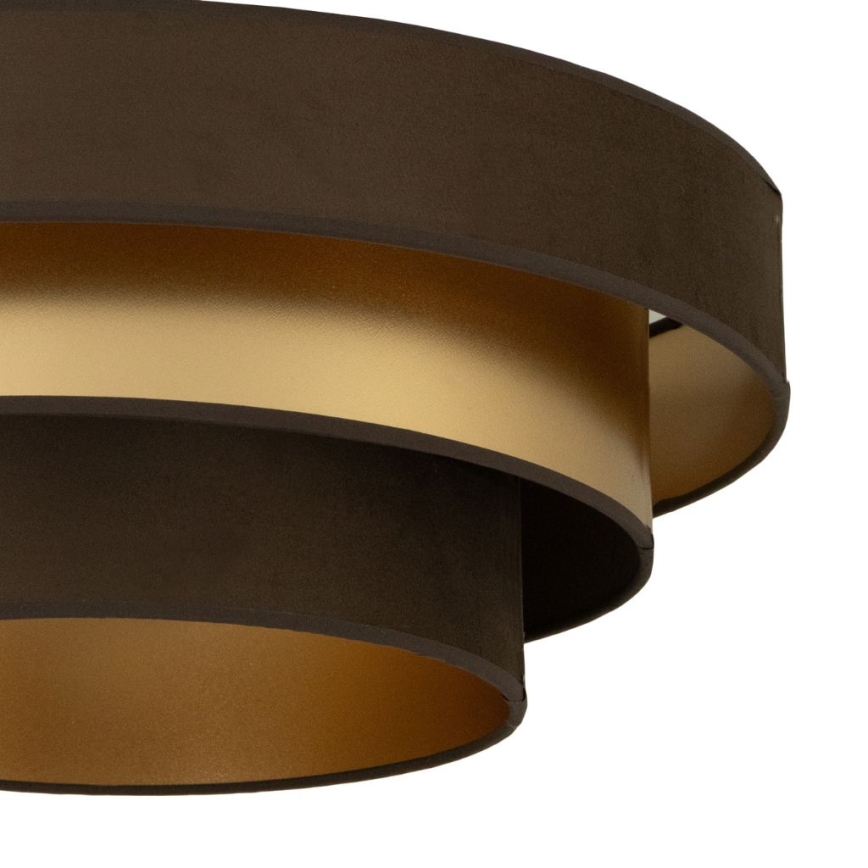 Plafonski luster WENTA 1xE27/60W/230V Ø 50 cm braon/zlatna