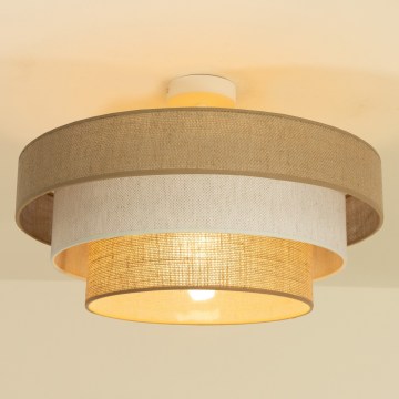 Plafonski luster WENTA 1xE27/60W/230V Ø 50 cm juta/krem