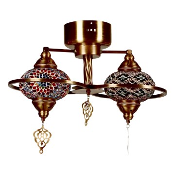 Plafonski luster YENI 1xE27/40W/230V bronza