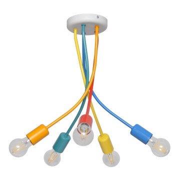 Plafonski luster za dečiju sobu HARVARD 5xE27/15W/230V