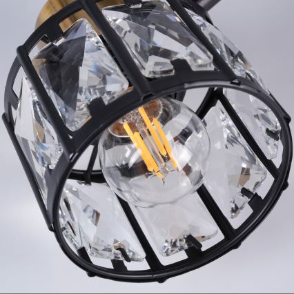 Plafonski luster ZAHARA 2xE27/10W/230V crna