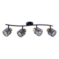 Plafonski luster ZAHARA 4xE27/10W/230V crni