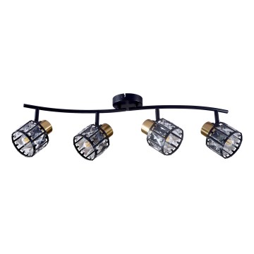 Plafonski luster ZAHARA 4xE27/10W/230V crni