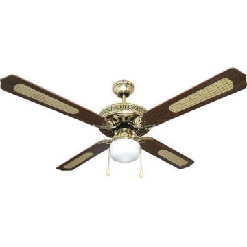 Plafonski ventilator 1xE27/70W/230V prečnik 132 cm braon/zlatna