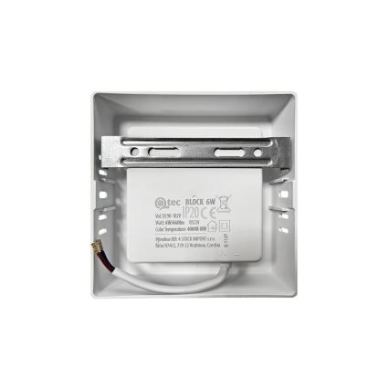 Plafonsko LED svetlo BLOCK LED/6W/230V 4000K 12x12 cm belo