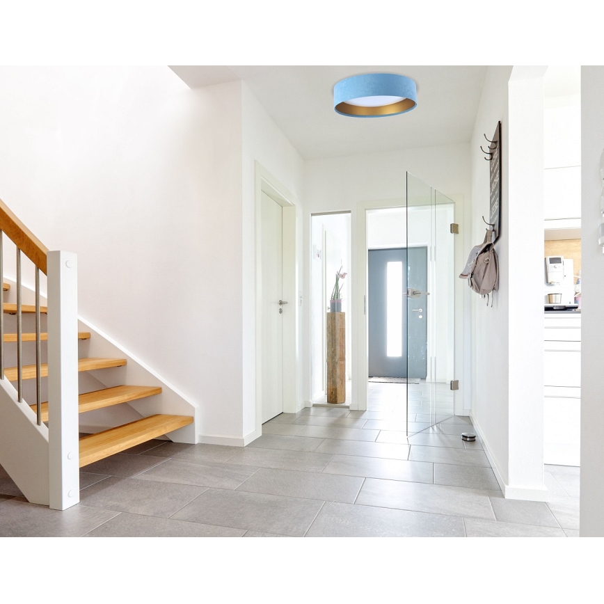 LED stropno svetlo SMART GALAXY, prigušiva funkcija, LED/24W/230V fi 45 cm 2700-6500K Wi-Fi Tuya plavo/zlatno + daljinski upravljač