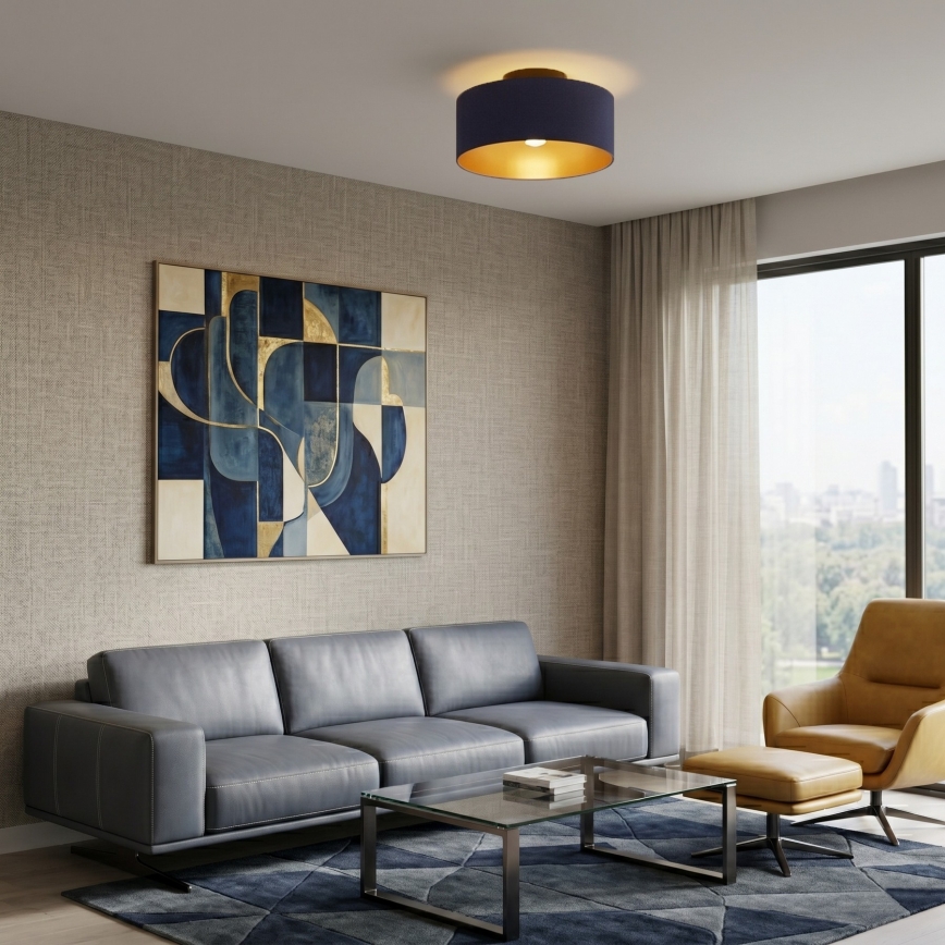 Plafonsko svetlo ARDEN 1xE27/15W/230V prečnika 40 cm, plavo