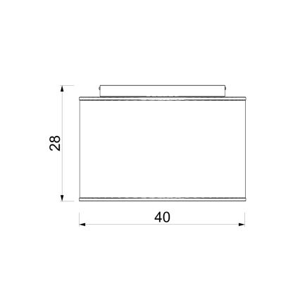 Plafonsko svetlo ARDEN 1xE27/15W/230V prečnika 40 cm, plavo