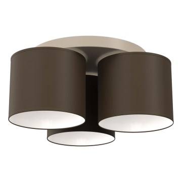 Plafonsko svetlo ARDEN 3xE27/15W/230V, prečnik 30 cm, bež/braon