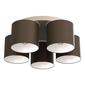 Plafonsko svetlo ARDEN 5xE27/15W/230V prečnika 44 cm bež/braon