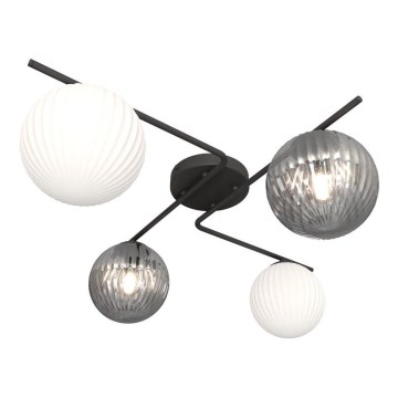 Plafonsko svetlo AZURA 4xE14/10W/230V crna/siva/bela