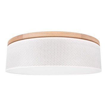 Plafonsko svetlo BENITA 4xE27/25W/230V prečnik 58 cm krem/hrast