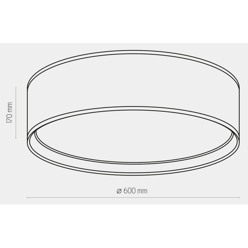 Plafonsko svetlo BILBAO 4xE27/15W/230V, prečnik 60 cm, belo/zlatno