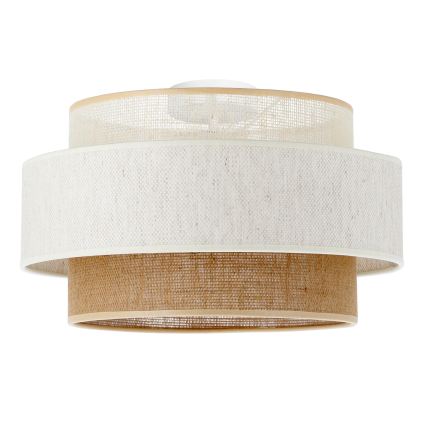 Plafonsko svetlo BOHO 1xE27/60W/230V fi 40 cm bela/juta