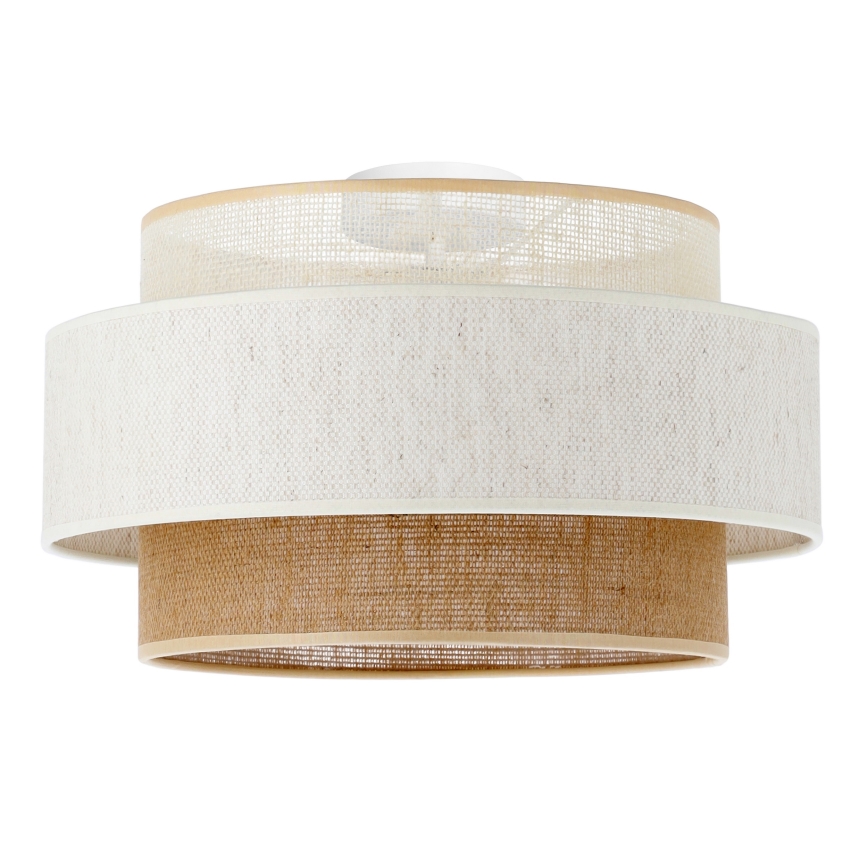 Plafonsko svetlo BOHO 1xE27/60W/230V fi 40 cm bela/juta