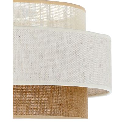 Plafonsko svetlo BOHO 1xE27/60W/230V fi 40 cm bela/juta